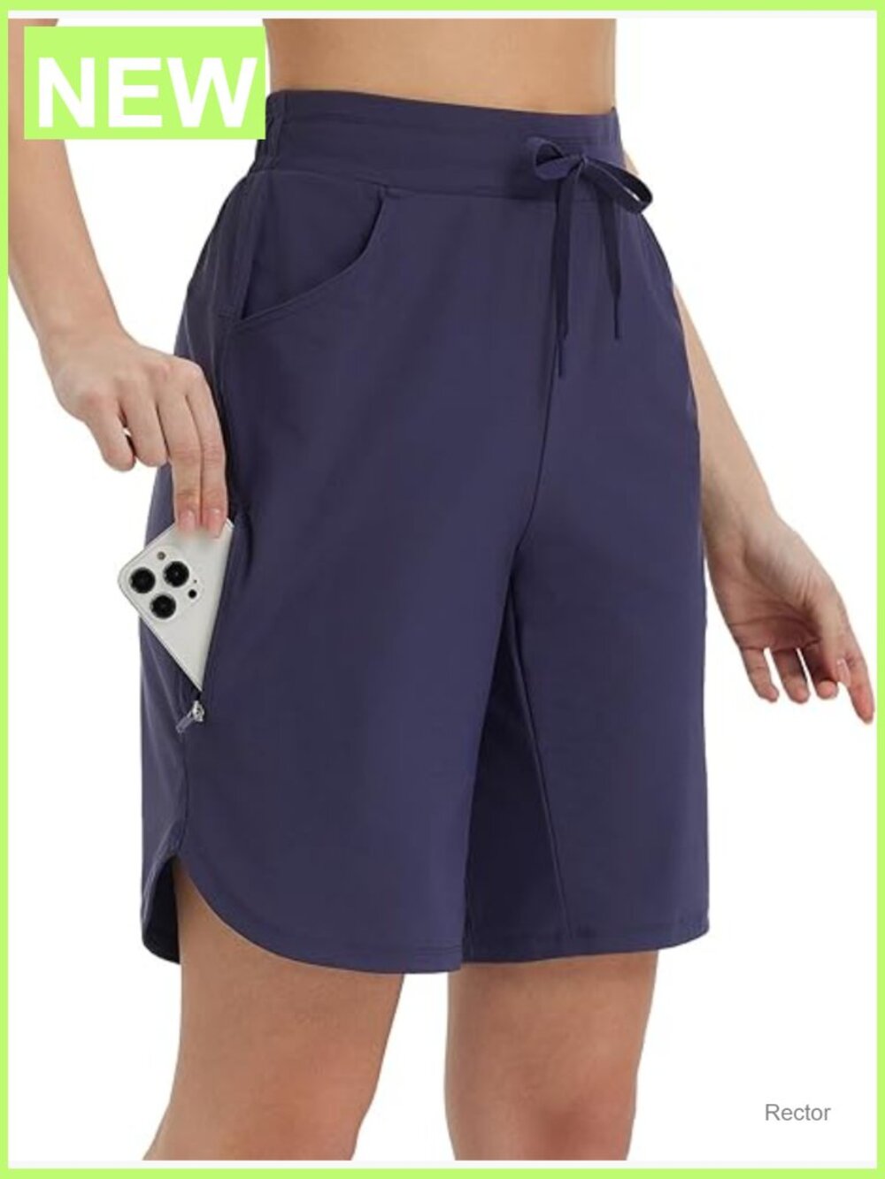 Bermuda Long Shorts 9" Above Knee Quick Dry Lightweight Zipper Pockets UPF 50+